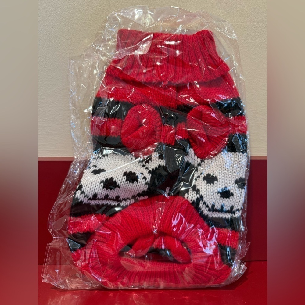Angoily Dog Red And Black Pirate Sweater For Small Dog - Picture 4 of 4